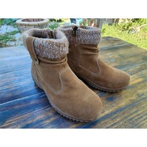 Khombu Zip Ankle Boots Brown Size 6M